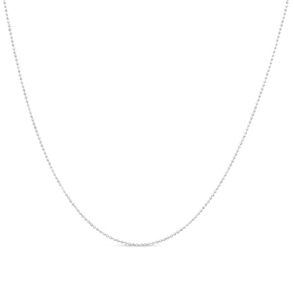 Minimalist sterling silver bead chain necklace for everyday luxury and elegant style